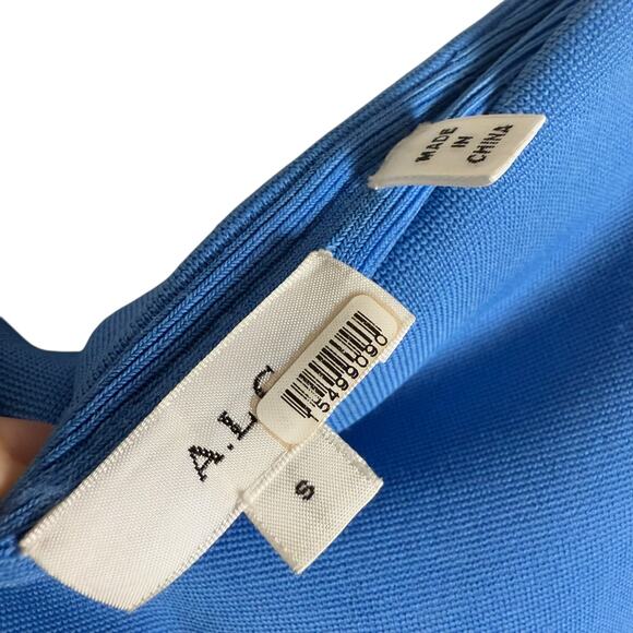 A.L.C. Dean Blue Strapless Knit A-Line Midi Dress Size Small - Picture 15 of 16